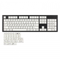 104+30 Black-white XDA profile Keycap PBT DYE Sublimation 1.75U 2U Keys for 60 61 64 84 96 87 104 108 Keyboard Japanese / Thai